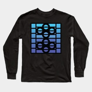 “Dimensional Planetary Systems” - V.3 Blue - (Geometric Art) (Dimensions) - Doc Labs Long Sleeve T-Shirt